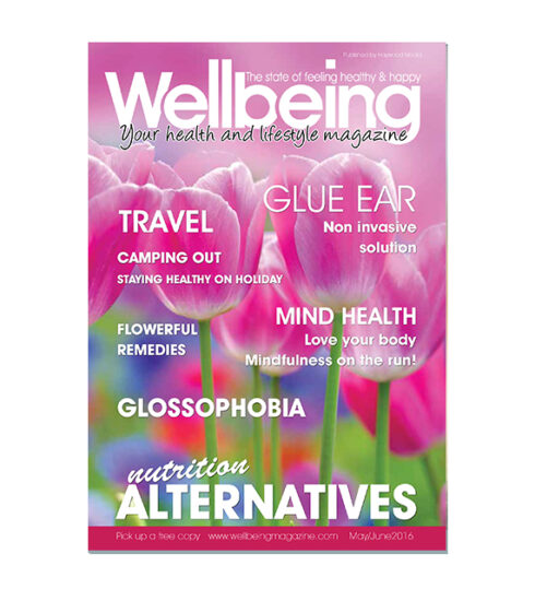 Front over of May 2016 wellbeing Magazine