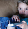 child watching tv