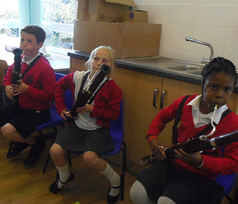 Children playing bassoon