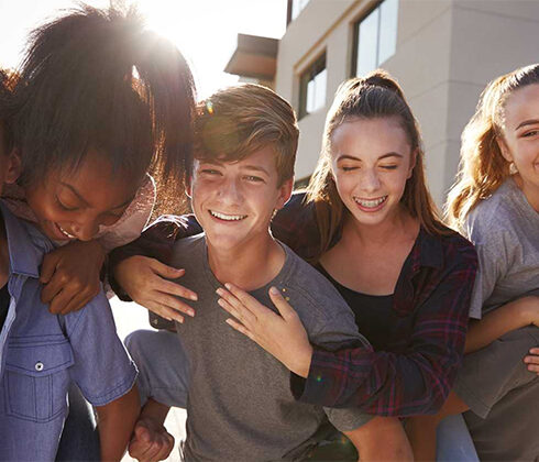 happy teens