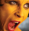 orange woman shouting
