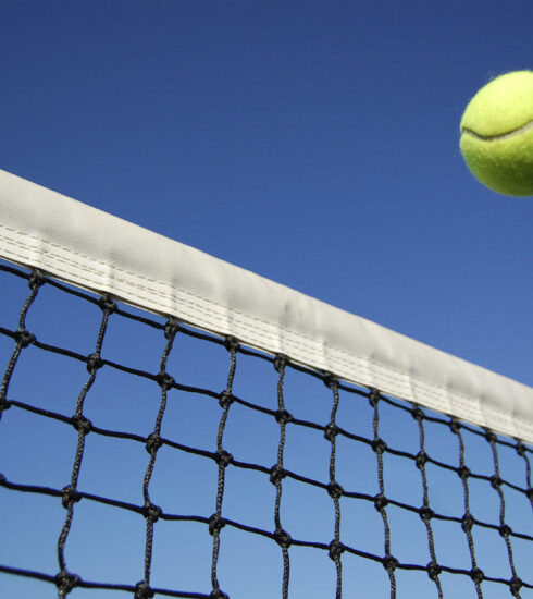 Tennis Ball Over Net