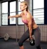 woman lifting weights