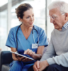 ageing man checking his health