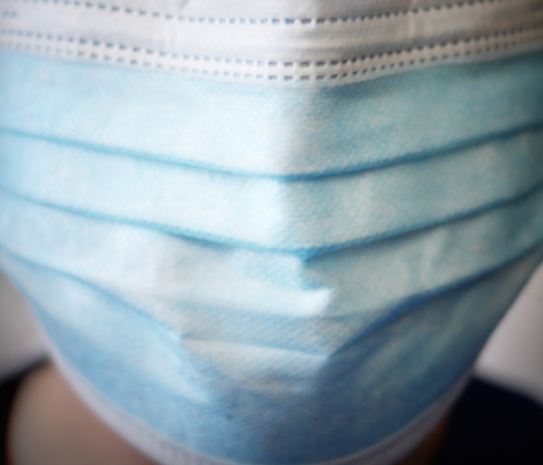person in health mask